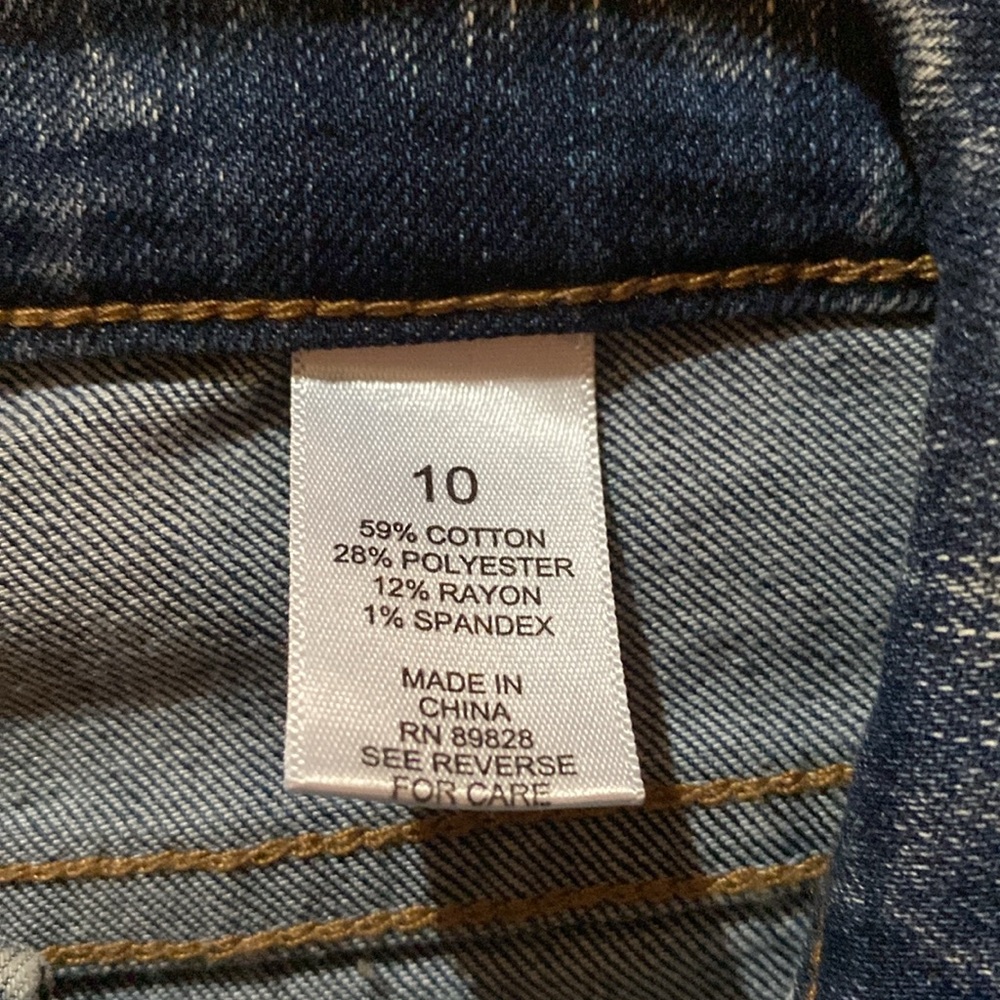 Logo By Lori Goldstein Shadow Patch Cuff Jeans Nw… - image 6